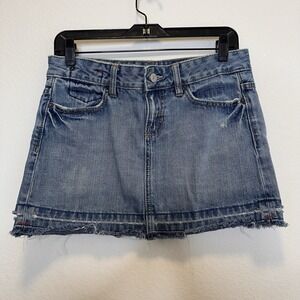 VTG Gap 1969 Limited Edition 6 Denim Mini Skirt Boho Gothic Y2K Grunge Punk 90s